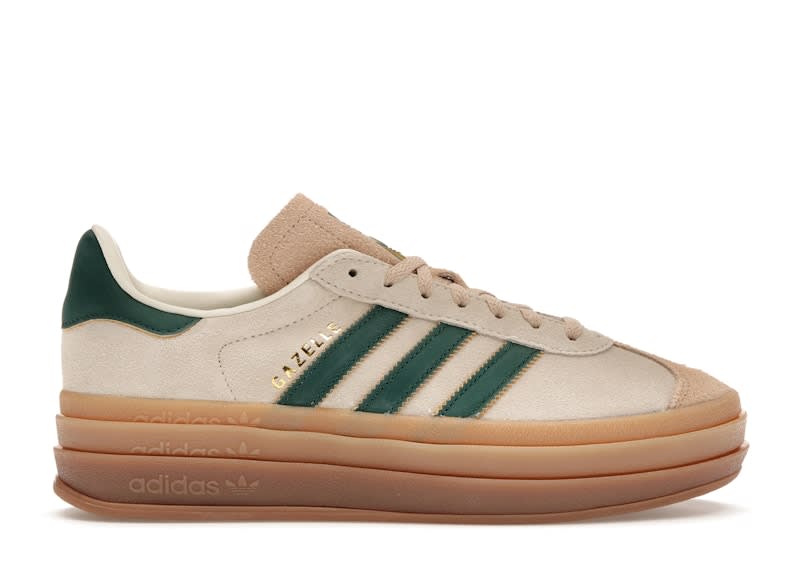 adidas Gazelle Bold Magic Beige Collegiate Green (W)